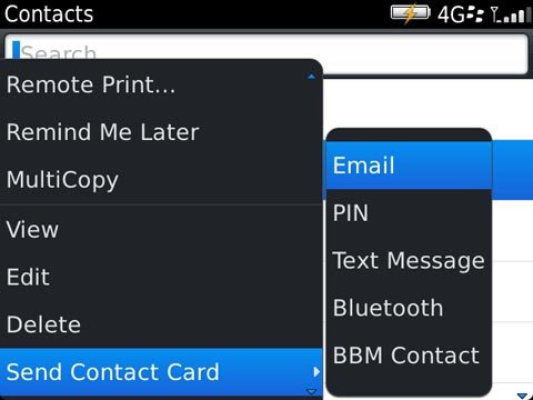 Blackberry Vcard 1 Tips : Cara Cepat Kirim Daftar Kontak di Blackberry OS6 dan OS7 tips 