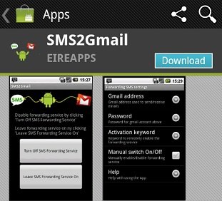 SMS2Gmail 1 Tips : 3 Langkah Forward Misscall dan SMS dari Android ke Gmail aplikasi android 