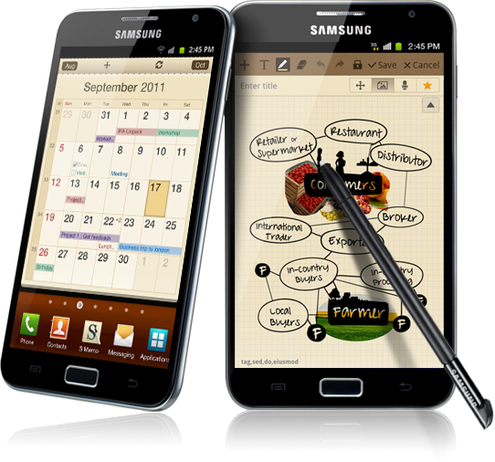 samsung galaxy note Rekomendasi 12 Ponsel Sambut Tahun Baru 2012 mobile gadget