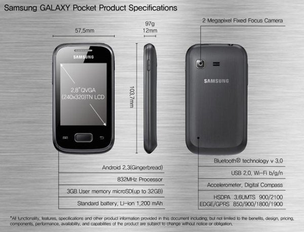 samsung galaxy pocket spec Samsung GALAXY Pocket: Android Ramah di Kantong smartphone news mobile gadget 