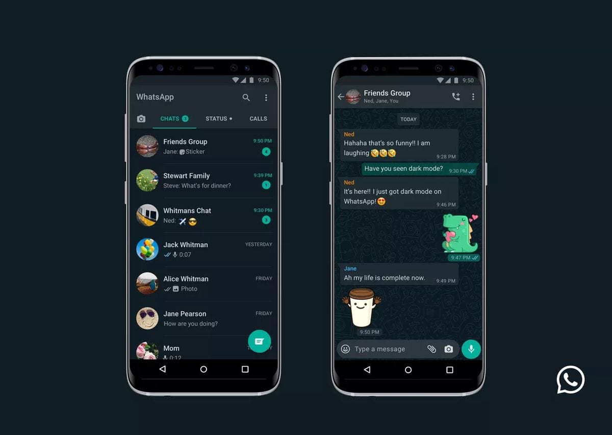Whats App Dark mode android 1
