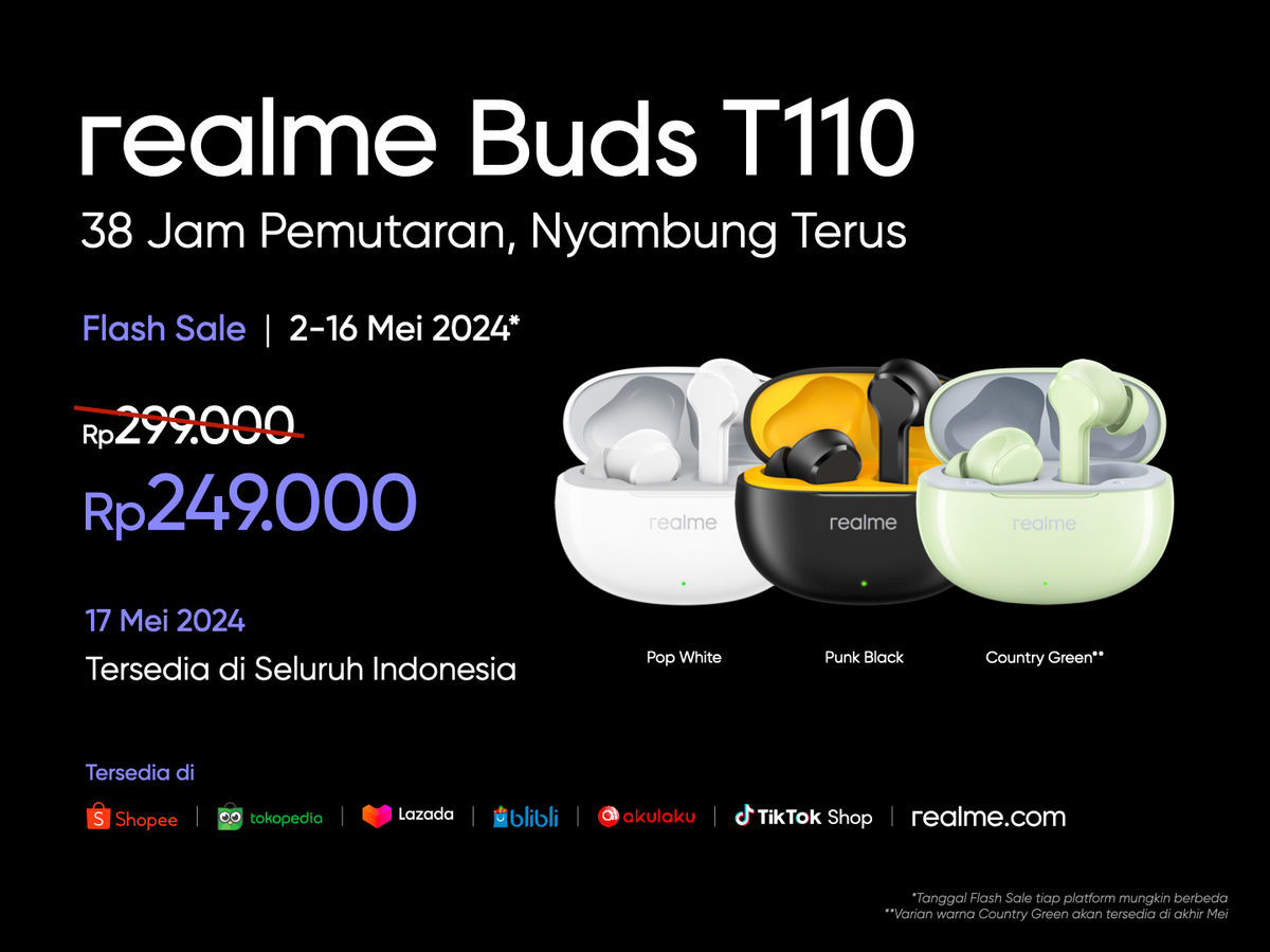realme Buds T110 Price Announcement