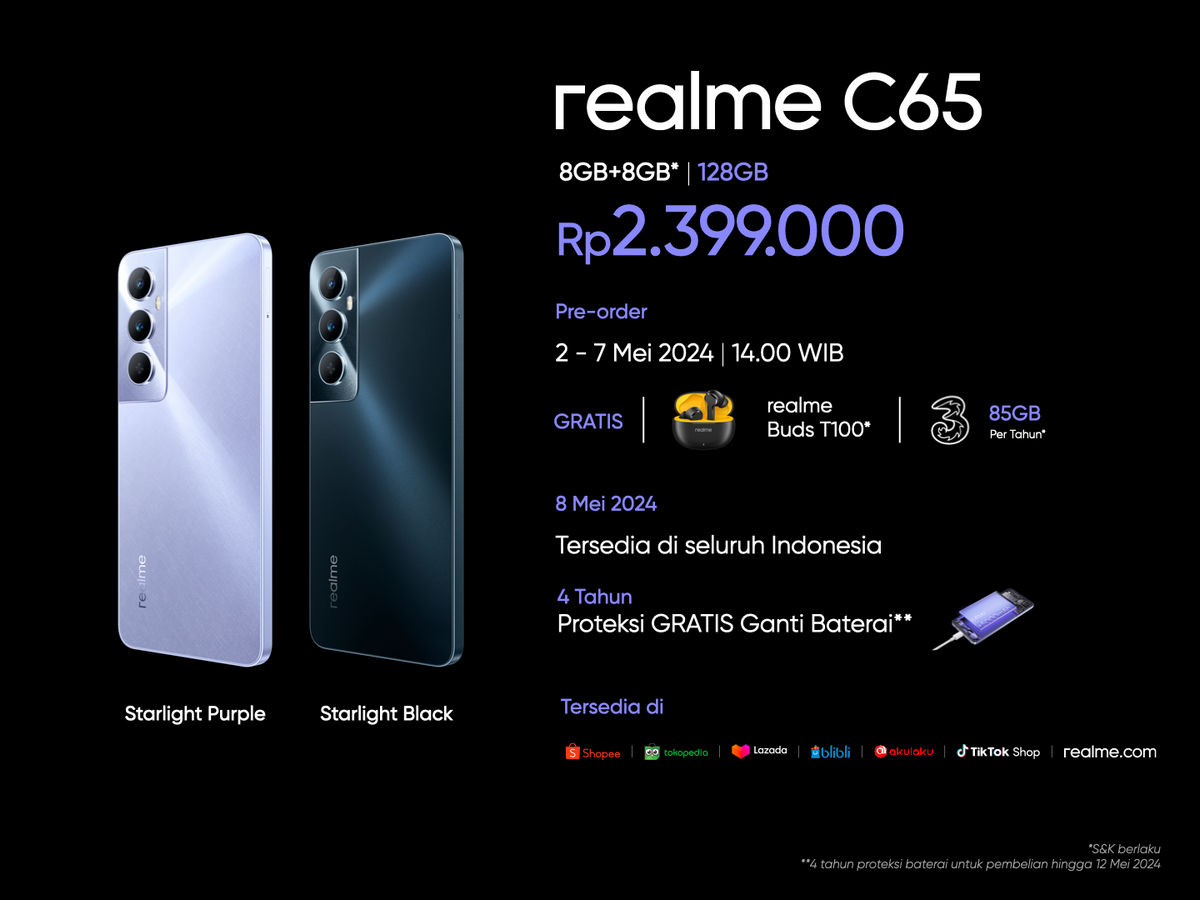 realme C65 Price Announcement 128GB Variant
