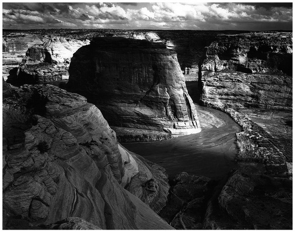 Canyon de Chelly panorama of valley from mountain 1941