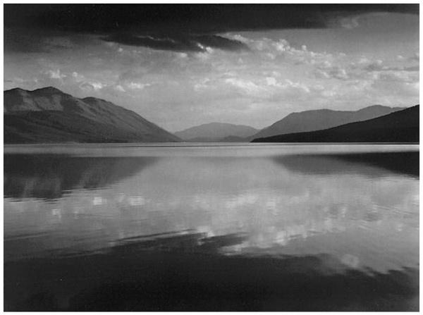 Evening McDonald Lake Glacier National Park 1942