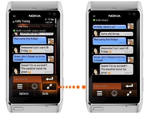 Nimbuzz 3.1 Symbian more chat space