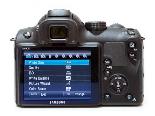 10. rear of camera main menu
