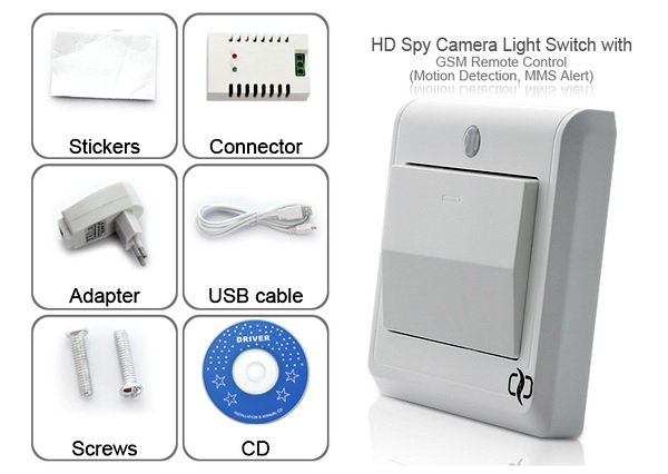HD Spy Camera Light Switch 08
