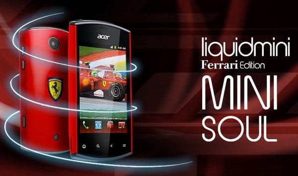 Acer Mini Soul: Smartphone Acer Liquid Mini Versi Ferrari 20 MiniSoul01