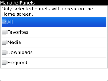 Manage Panel Blackberry OS7 2