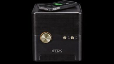 TDK wireless charging speaker