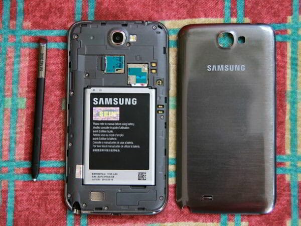 galaxy note 2 lepas