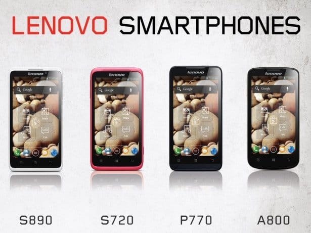 Android smartphones by Lenovo