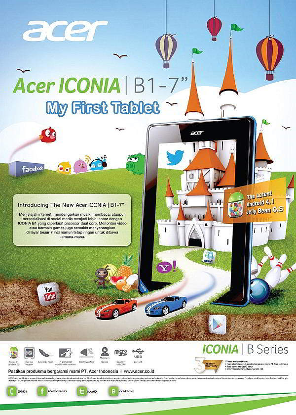 Iconia B1 preorder BHIN NOA