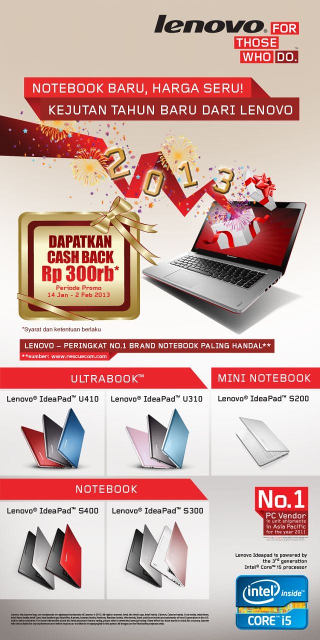 Sambut 2013 Dengan Diskon Khusus Untuk 5 Notebook Lenovo 41 billboard new year promo 2013