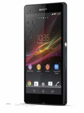 sony Xperia Z front wet