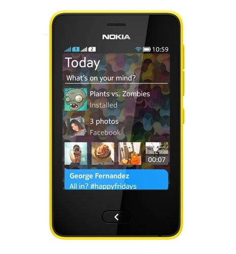 Nokia Asha 501 Yellow Front 465