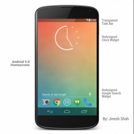 Android 5.0 Homescreen Android 5.0 Homescreen