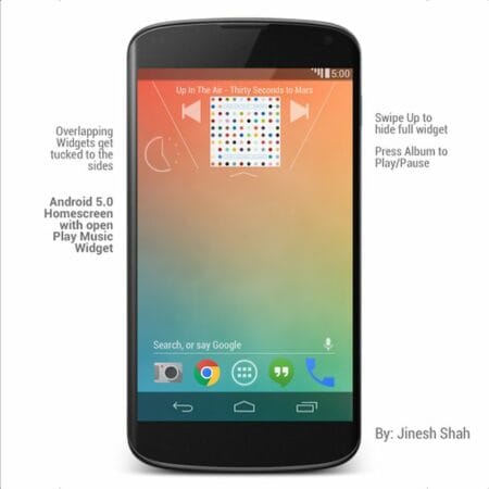 Android 5.0 Music Widget Android 5.0 Music Widget