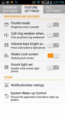 menu setting lenovo k900