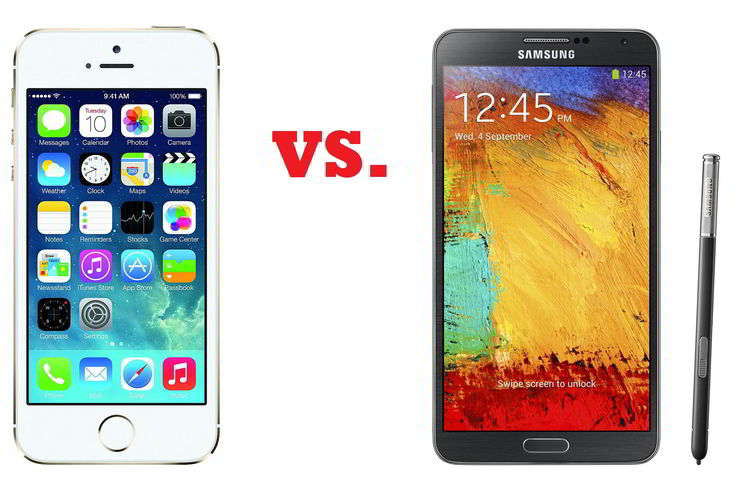 note 3 vs iphone 5s