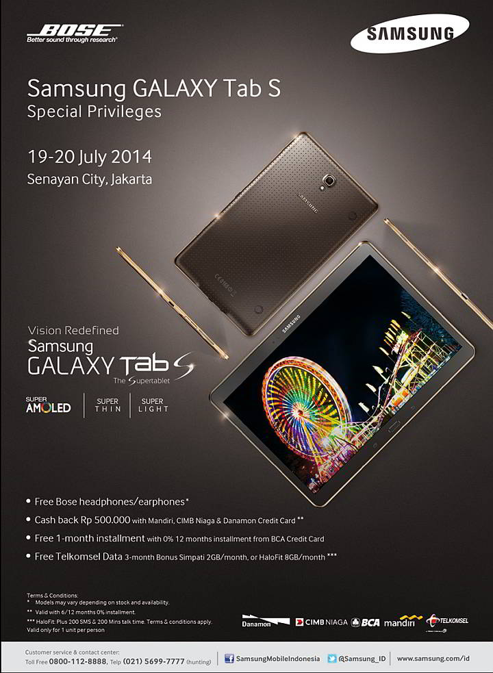 Samsung Galaxy Tab S Resmi Dipasarkan di Indonesia 19 Samsung Indonesia Samsung GALAXY Tab S Special Privileges 2014 07 18 16 50 50