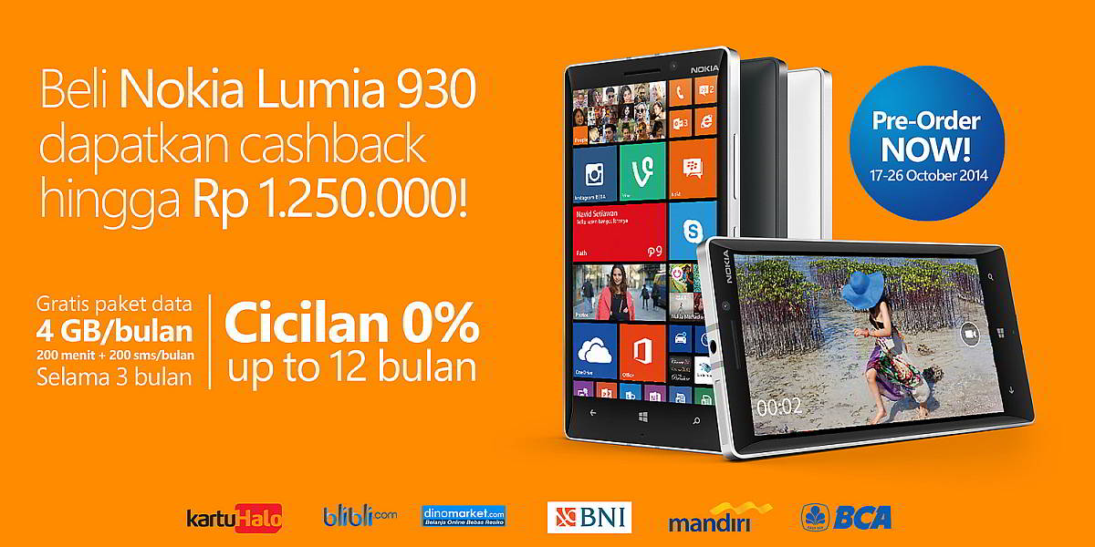 <em>Pre-Order</em> Lumia 930 Sekarang dan Dapatkan Harga & Bonus Spesial 19 Lumia 930 Promo