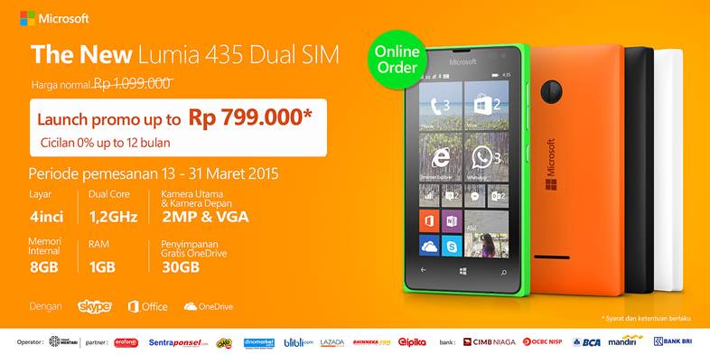 Tawarkan Ragam Promo Menarik, Lumia 435 Resmi Hadir di Indonesia 21 Lumia 435 1