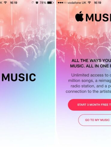 Apple Music start screen Apple Music start screen