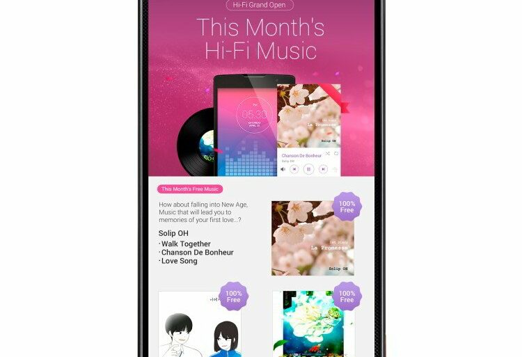 Hi Fi Music Service on LG SmartWorld Hi Fi Music Service on LG SmartWorld
