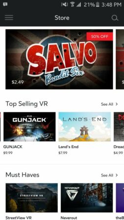 Review Samsung Gear VR 30 Oculus Store 1