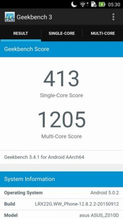 Asus Zenfone Max Geekbench