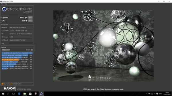 Cinebench Lenovo ThinkPad P50 Cinebench Lenovo ThinkPad P50