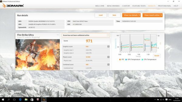 Fire Strike Ultra Lenovo ThinkPad P50 Fire Strike Ultra Lenovo ThinkPad P50