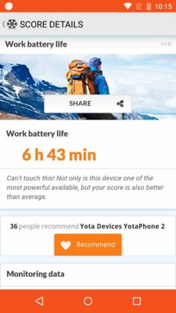 YotaPhone 2 PCMark Battery Test
