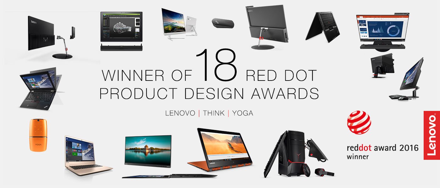 Lenovo Borong 18 Penghargaan Di Ajang Red Dot Awards 2016 - YANGCANGGIH.COM