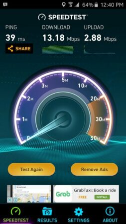 Speedtest Smartfren 4G di Cisalak Depok