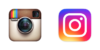 old versus new ig logos