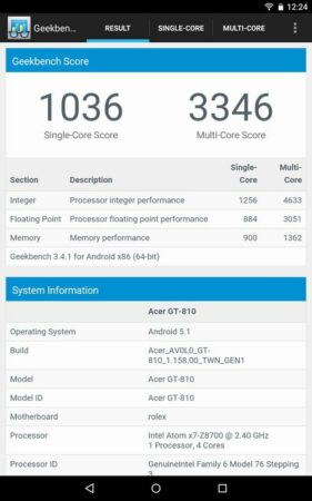 Acer Predator 8 Geekbench