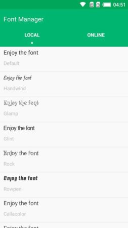 Infinix Hot 3 Font Manager