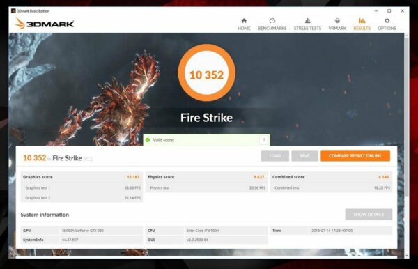 Review Acer Predator 17 X (GX-791) 34 3DMark FireStrike