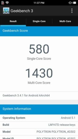 Geekbench Polytron Zap 6 Power