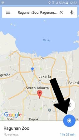Google Maps bus TransJakarta 3
