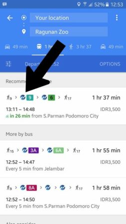 Google Maps bus TransJakarta 4