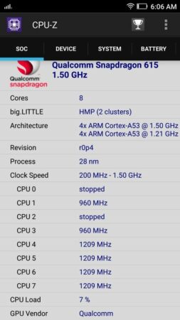 Lenovo VIBE K5 Plus CPU Z 1