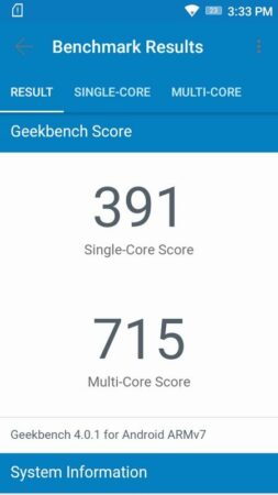 Lenovo VIBE C Geekbench 4