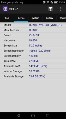 Review Huawei P9 Lite 44 Huawei P9 Lite CPU Z 1