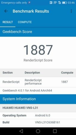 Review Huawei P9 Lite 48 Huawei P9 Lite GeekBench 4 1