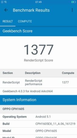 Oppo A39 Geekbench 4 2