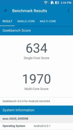 Asus ZenFone 3 Max ZC553KL Geekbench 4